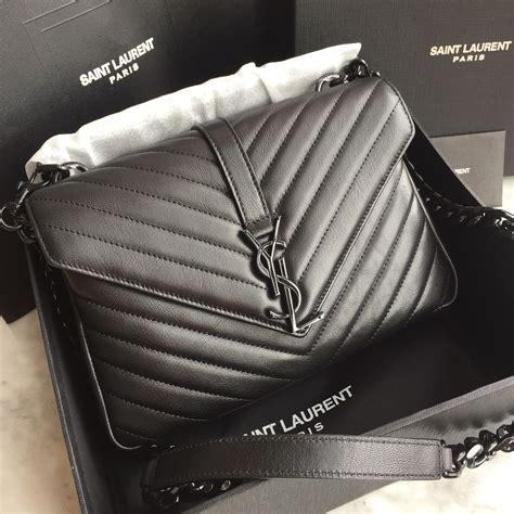 ysl black flap bag|ysl black cross body bag.